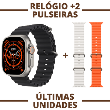 Relógio Inteligente S8 Ultra Pro +2 Pulseiras Brinde